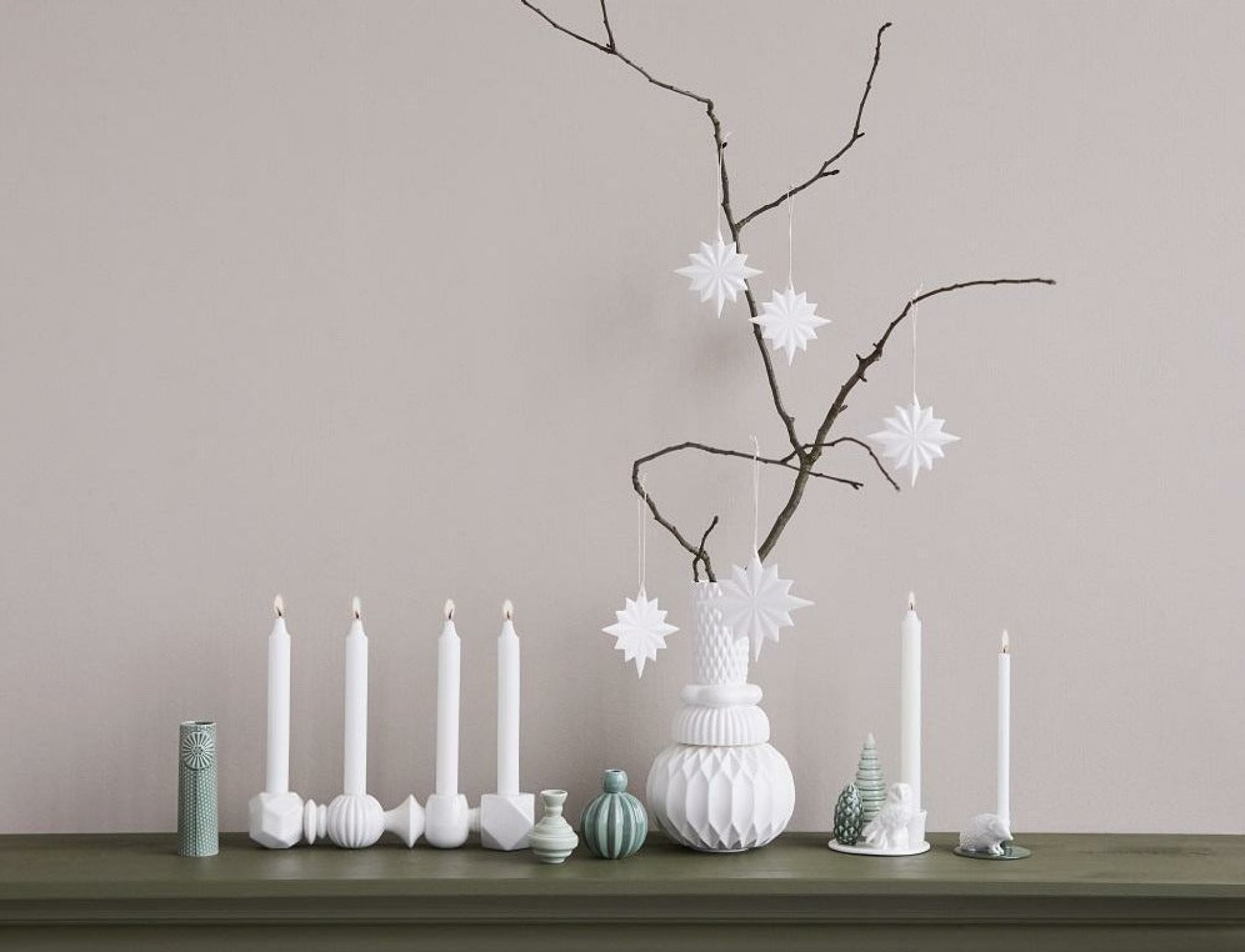 Dottir Alba Three Candle Holder Black, 7,5cm