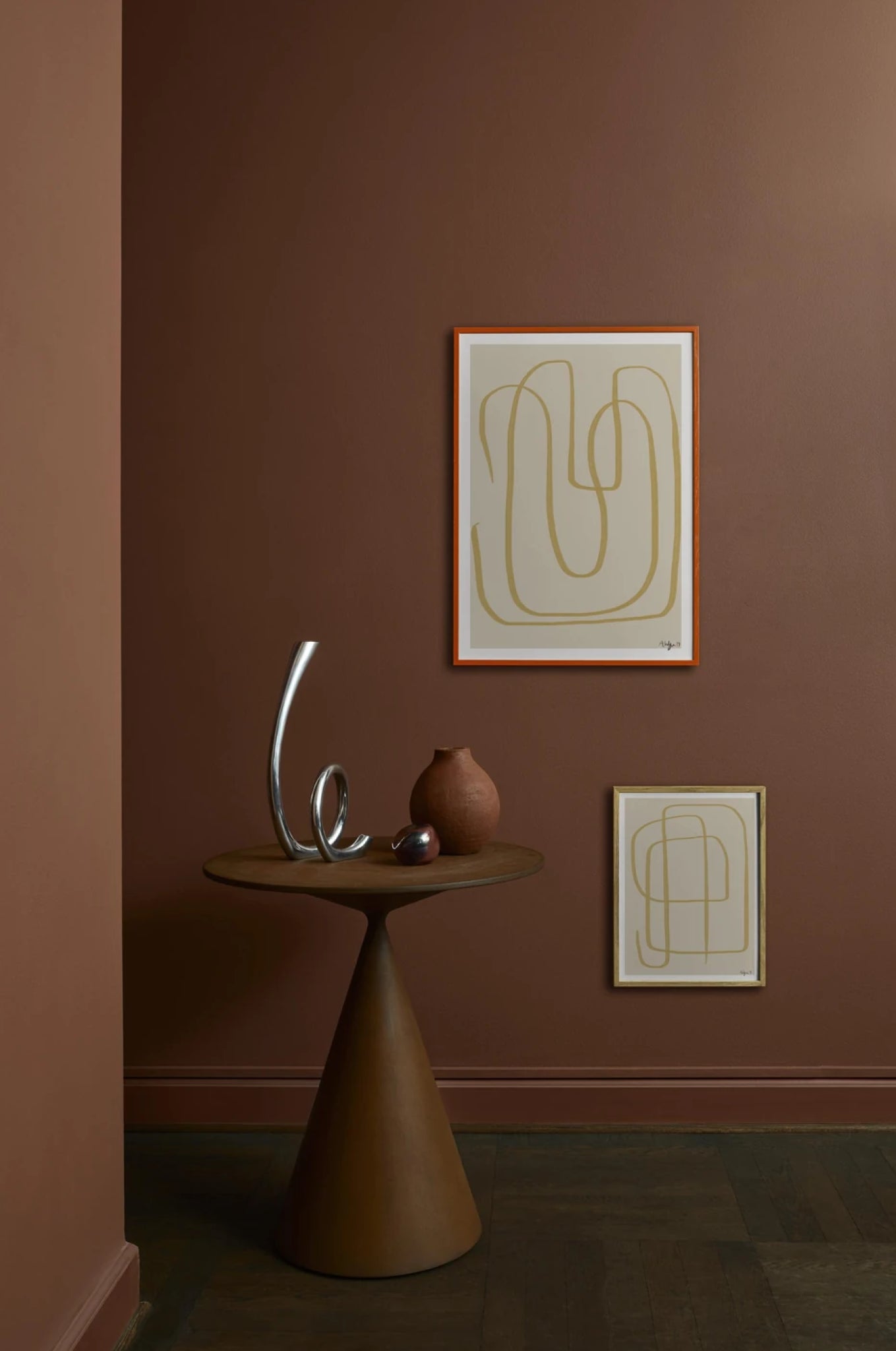 Paper Collective Different Ways Yellow I Poster, 30x40 Cm