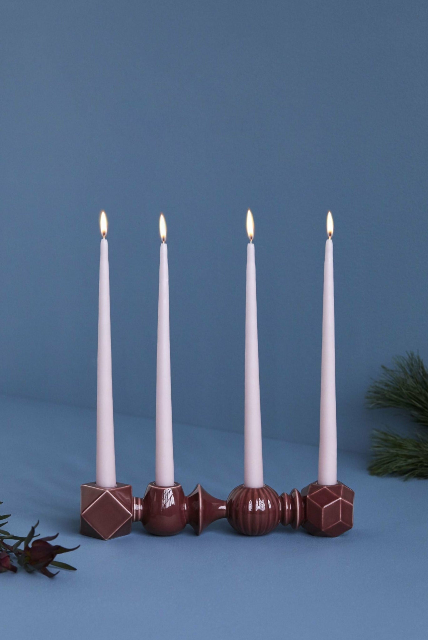 Dottir Samsurium Four Elements Candle Holder, Merlot