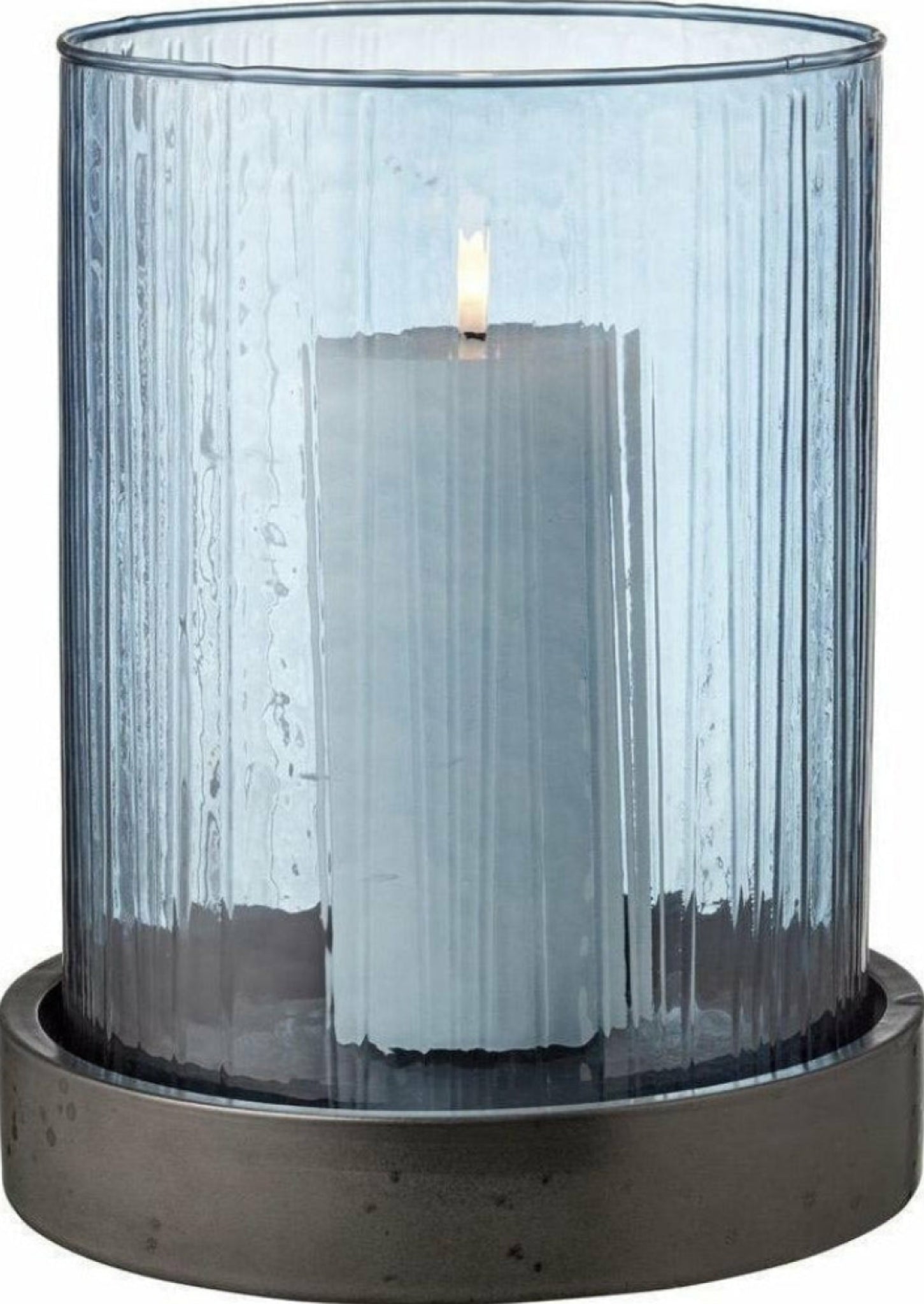 BITZ Hurricane with LED Candle 24 Cm, Blue