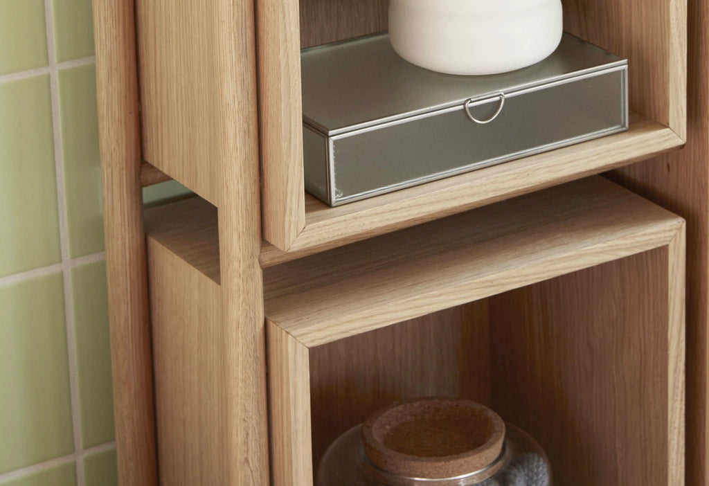 Hübsch Ripple Glass Boxes Set of 3 - Modern Storage & Jewelry Display