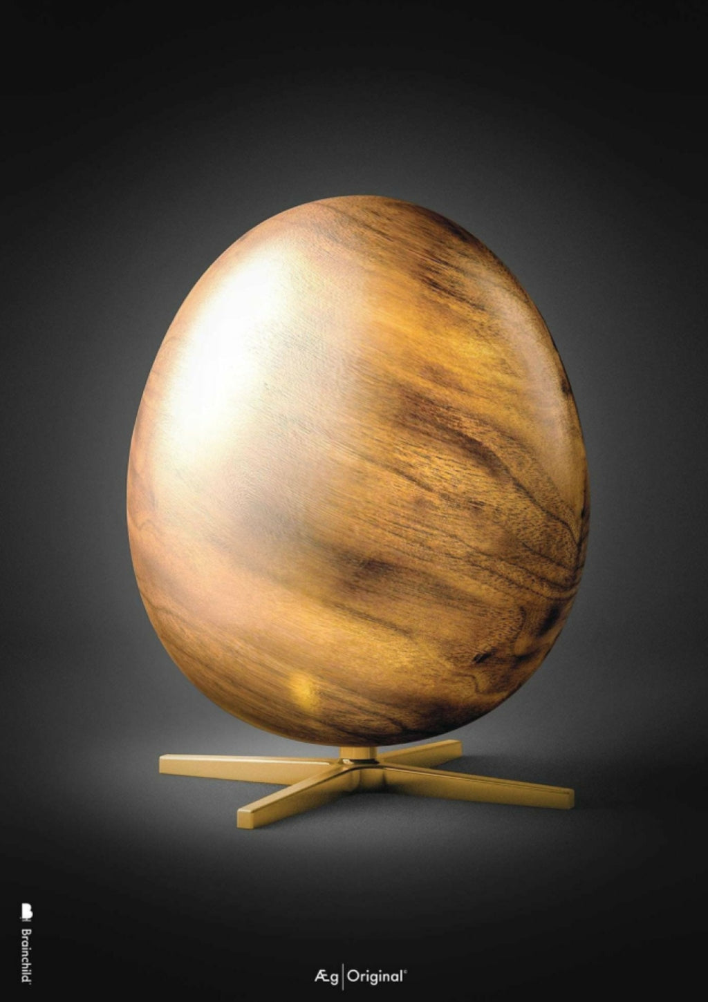 Brainchild egg figures poster without frame A5, black