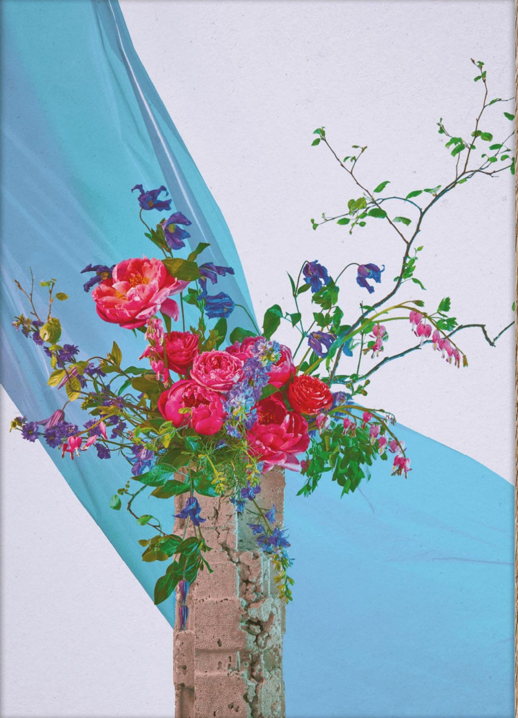 Paper Collective Bloom 05 Poster 50x70 Cm, Turquoise