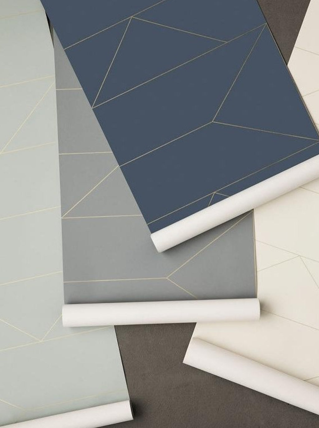 Ferm Living Lines Wallpaper, Mint