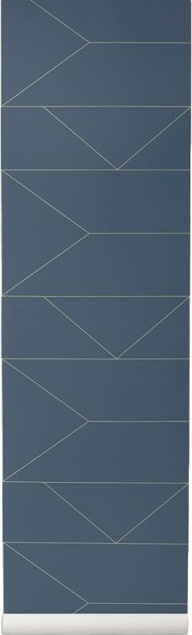 Ferm Living Lines Wallpaper, Dark Blue