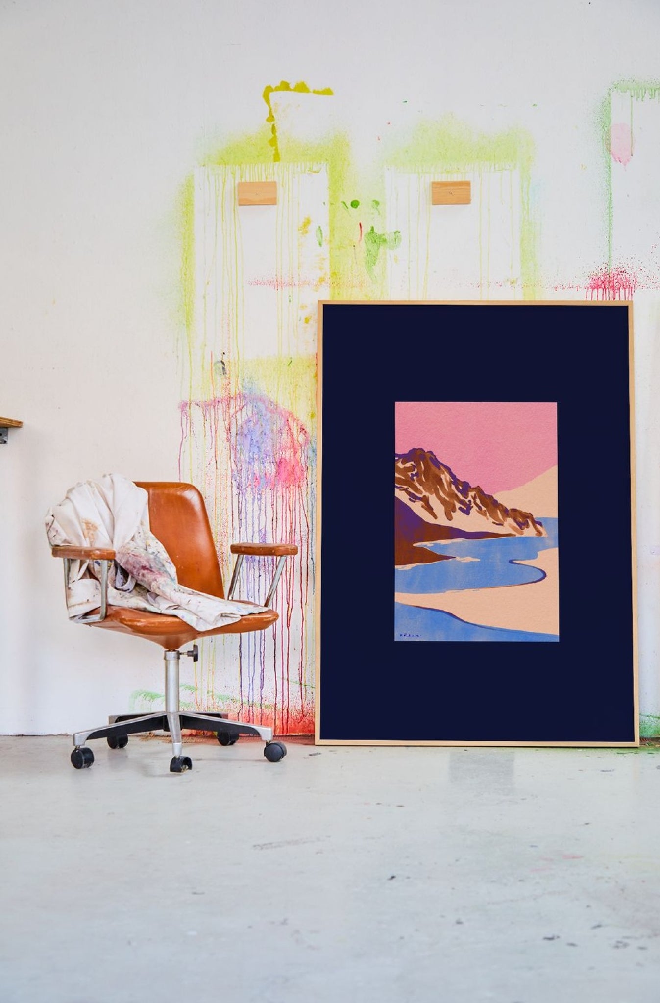 Paper Collective Orange Landscape Poster, 30x40 Cm