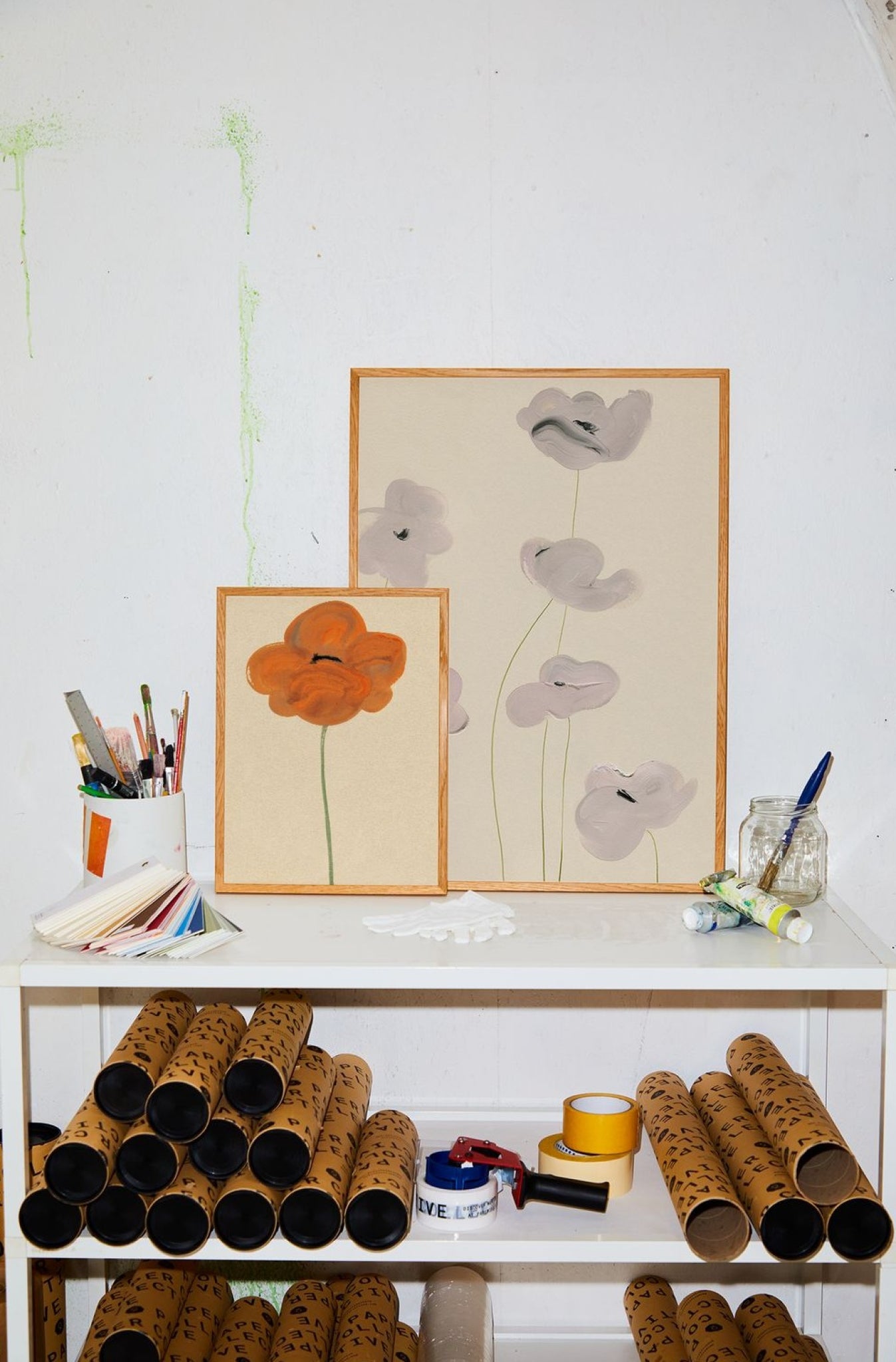 Paper Collective White Vallmo Poster, 30x40 Cm