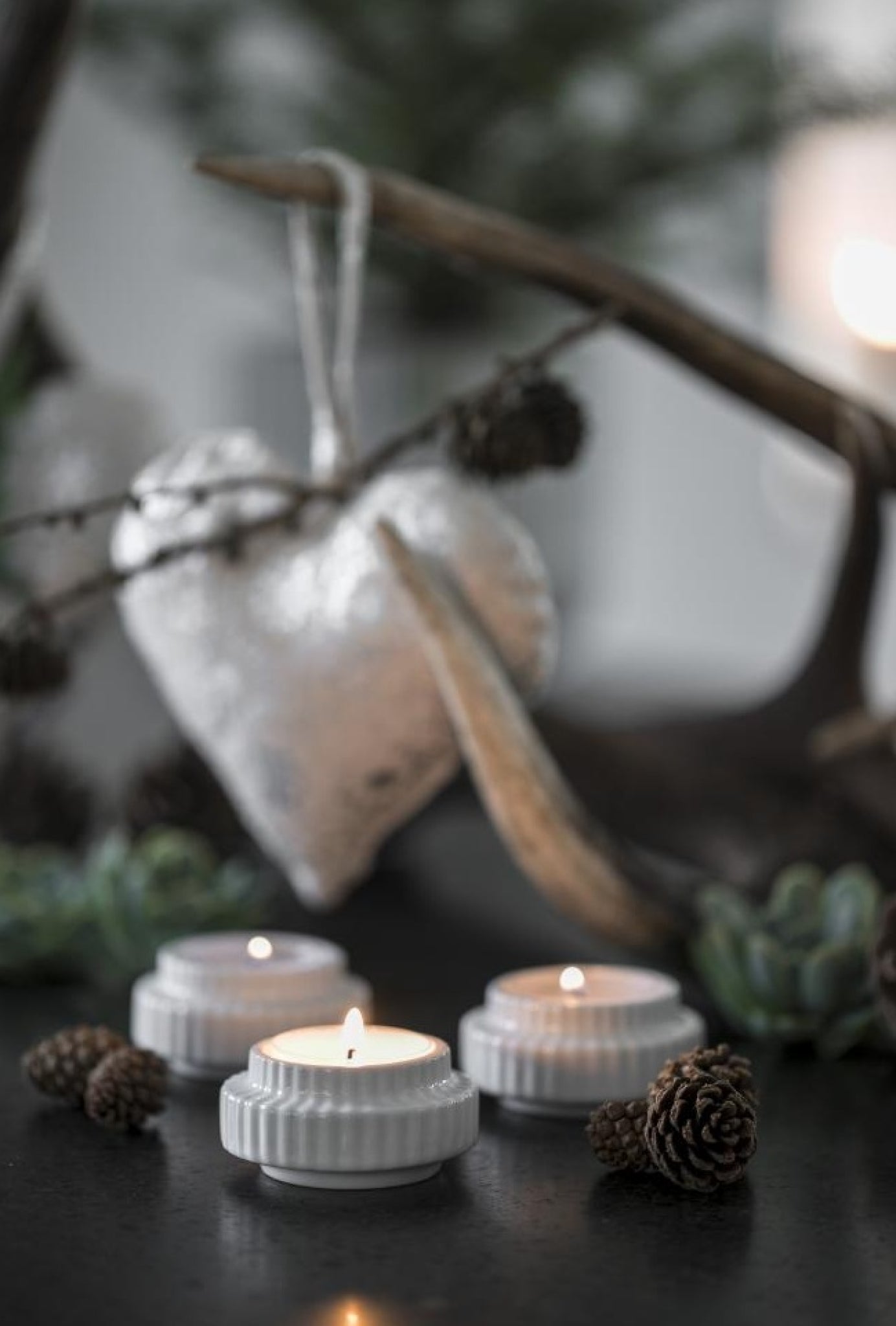 Lyngby Tealight Holder White 2pcs. 6,5 Cm