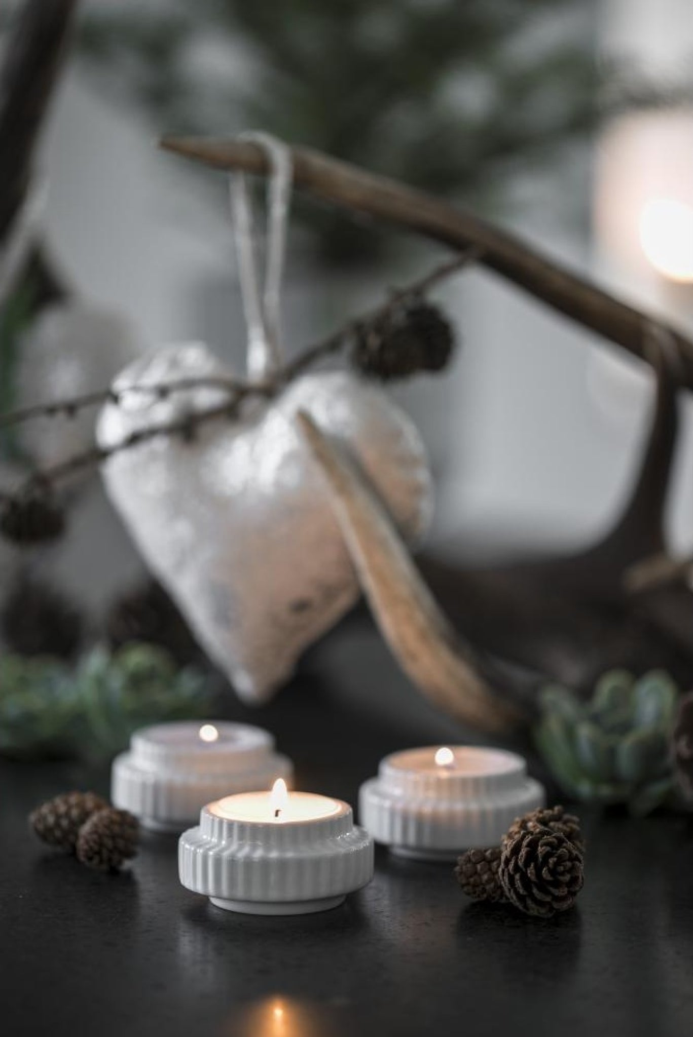 Lyngby Tealight Holder White 2pcs. 6,5 Cm