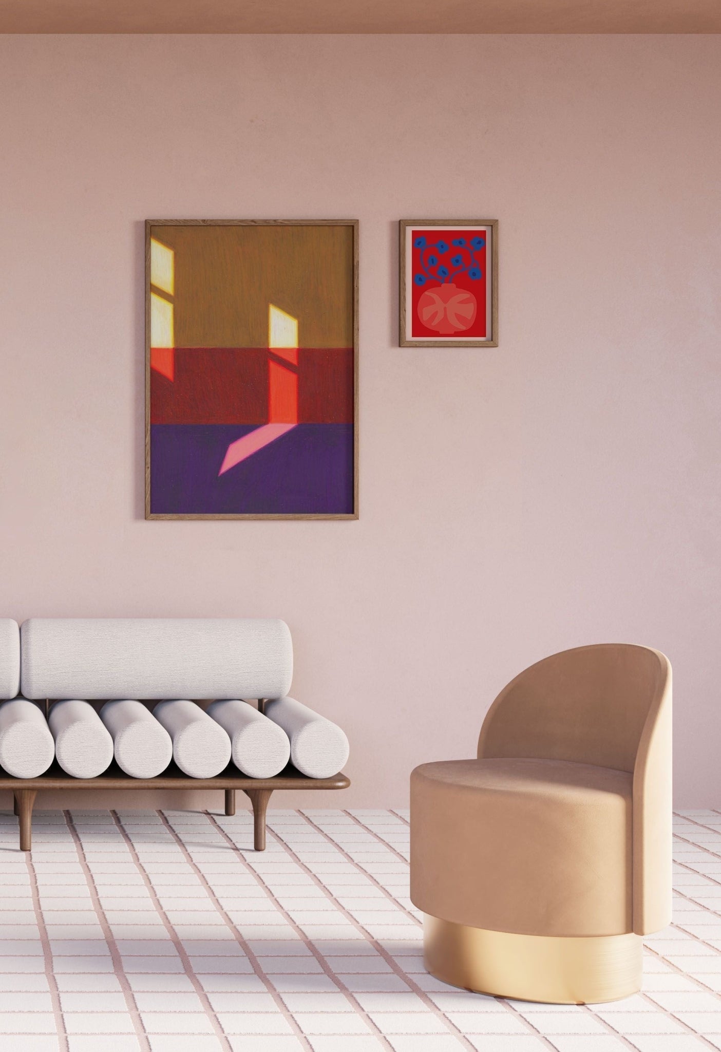 Paper Collective The Red Vase Poster, 30 X40 Cm