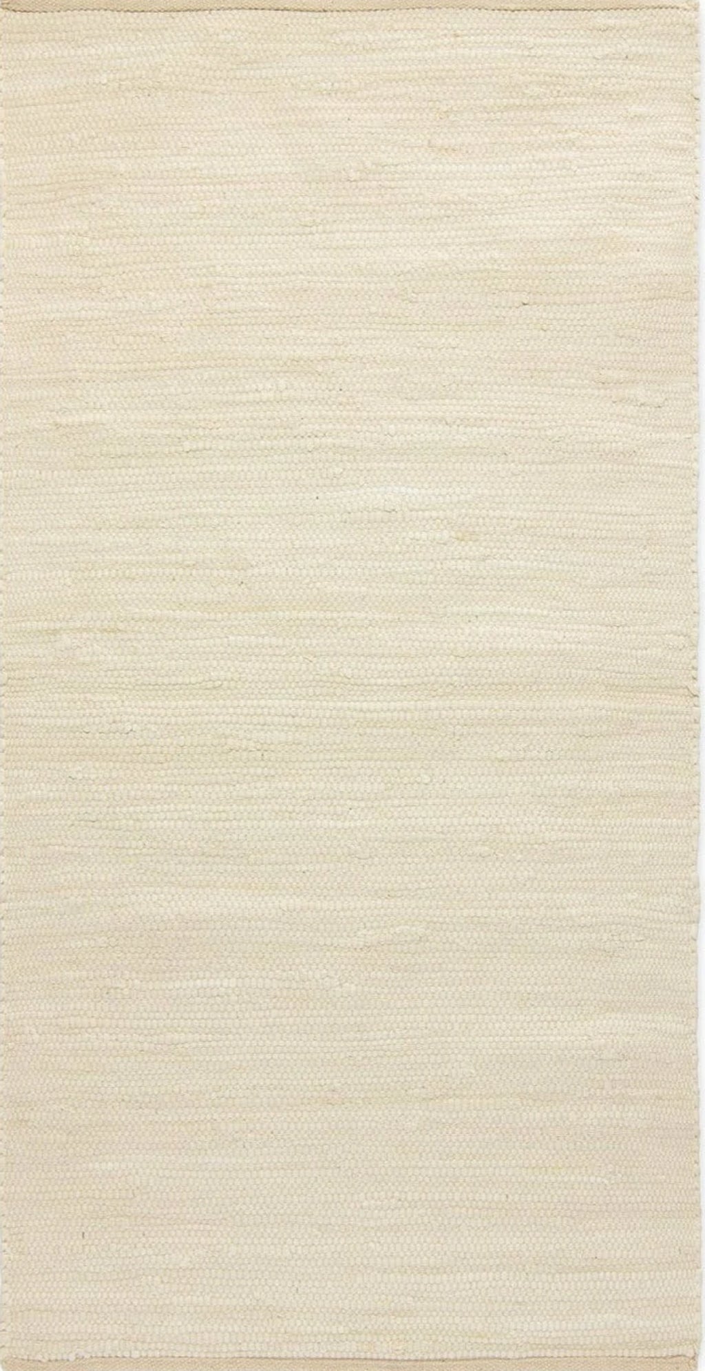 Rug Solid Cotton Rug Desert White, 60 X 90 Cm