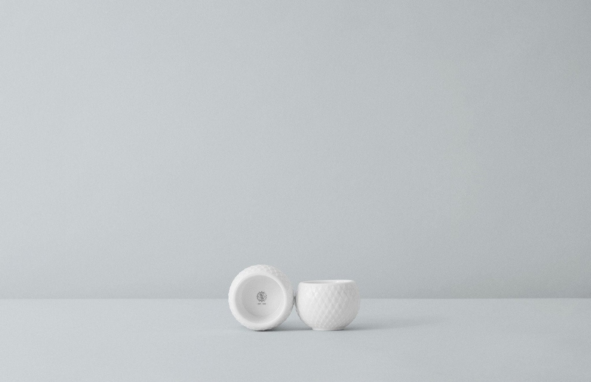 Lyngby RhombeTealight Holder, White, 2 pcs.
