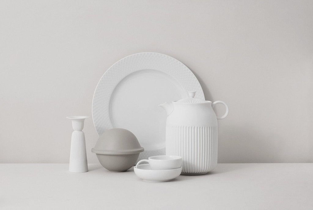 Lyngby Rhombe plate white, 20cm