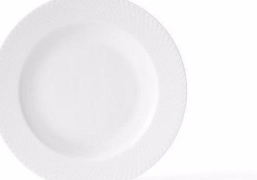 Lyngby Rhombe soup plate white, 23cm