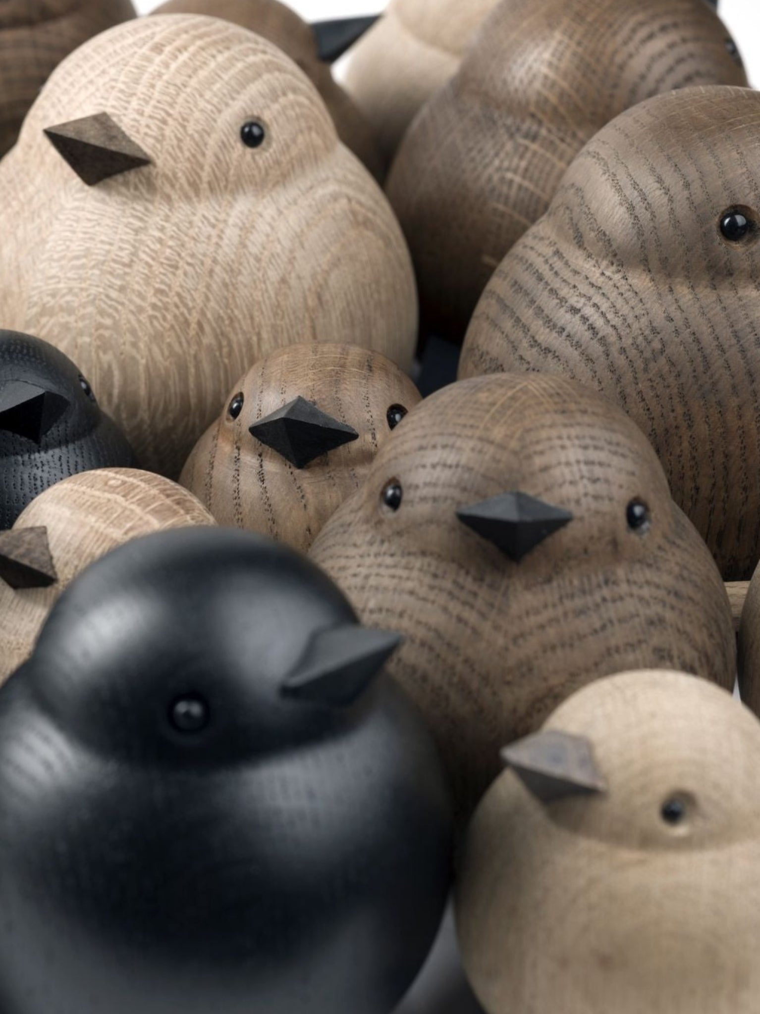 Novoform Design Mini Sparrow Decorative Figure, Dark Stained Oak