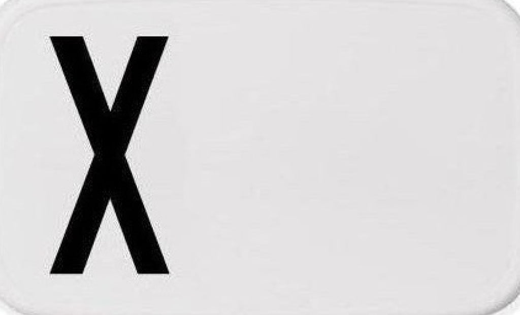 Design Letters Personal Lunch Box A-Z, X