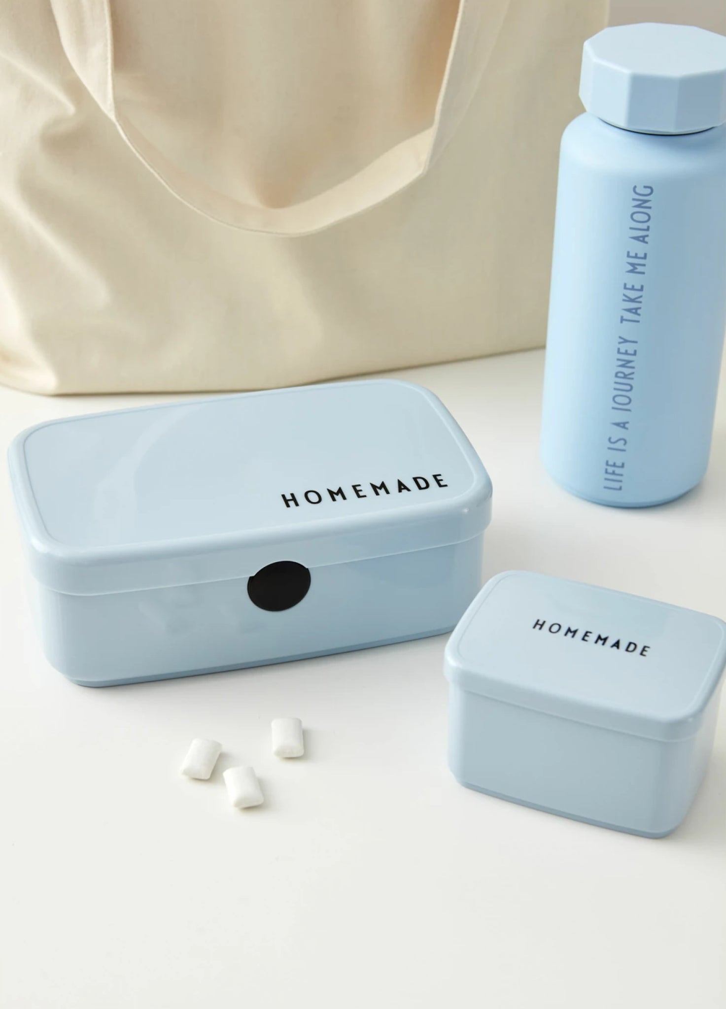 Design Letters Food and Lunch Box, Light Blue