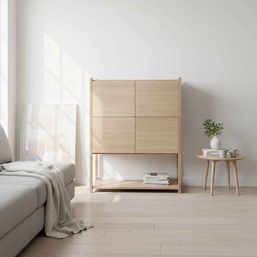 Gejst Sceene Regal E 93 Cm – Light Oak Modular Bookcase For Living Room