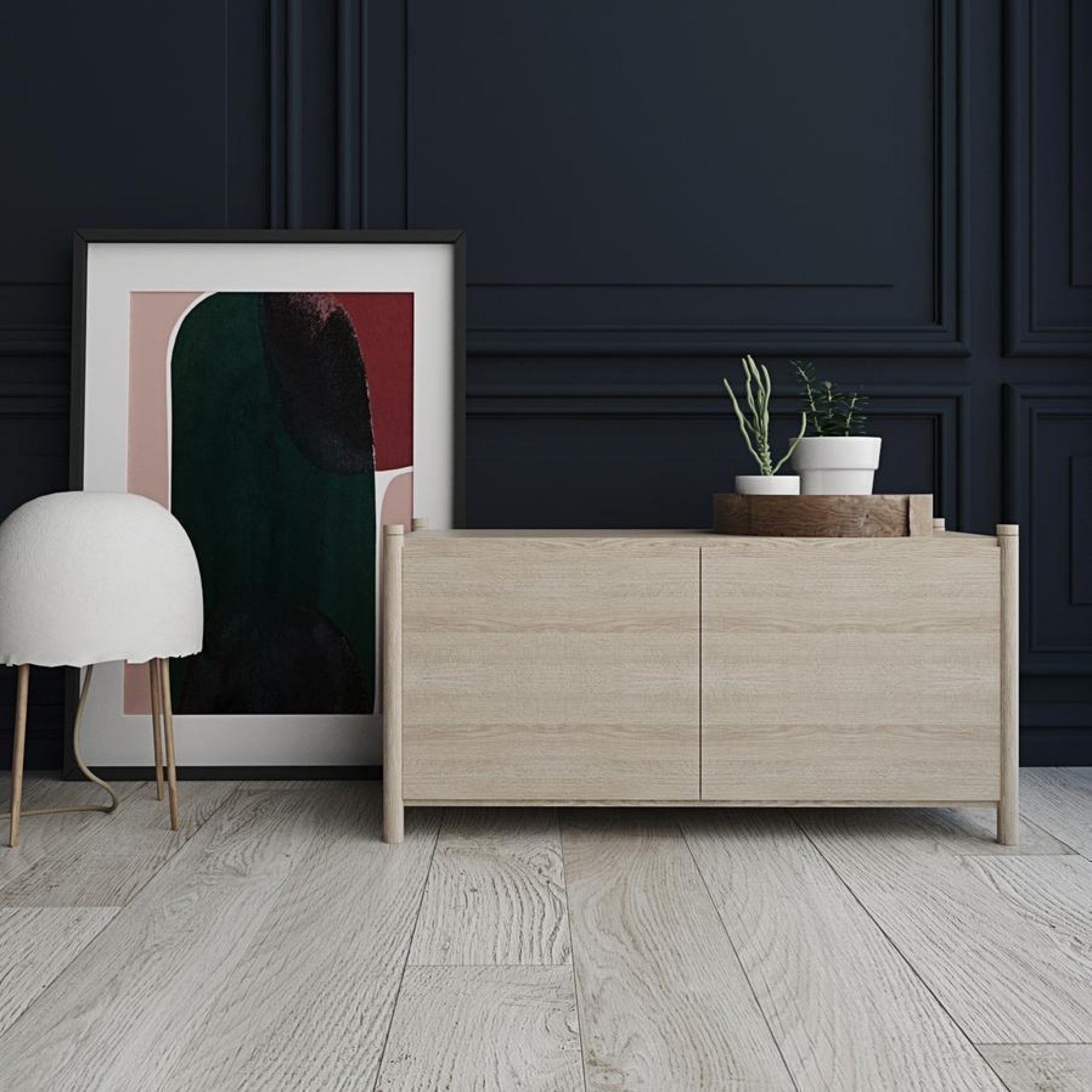 Gejst Sceene Bookcase G – Light Oak Modular Storage Shelf 45×93×39 Cm