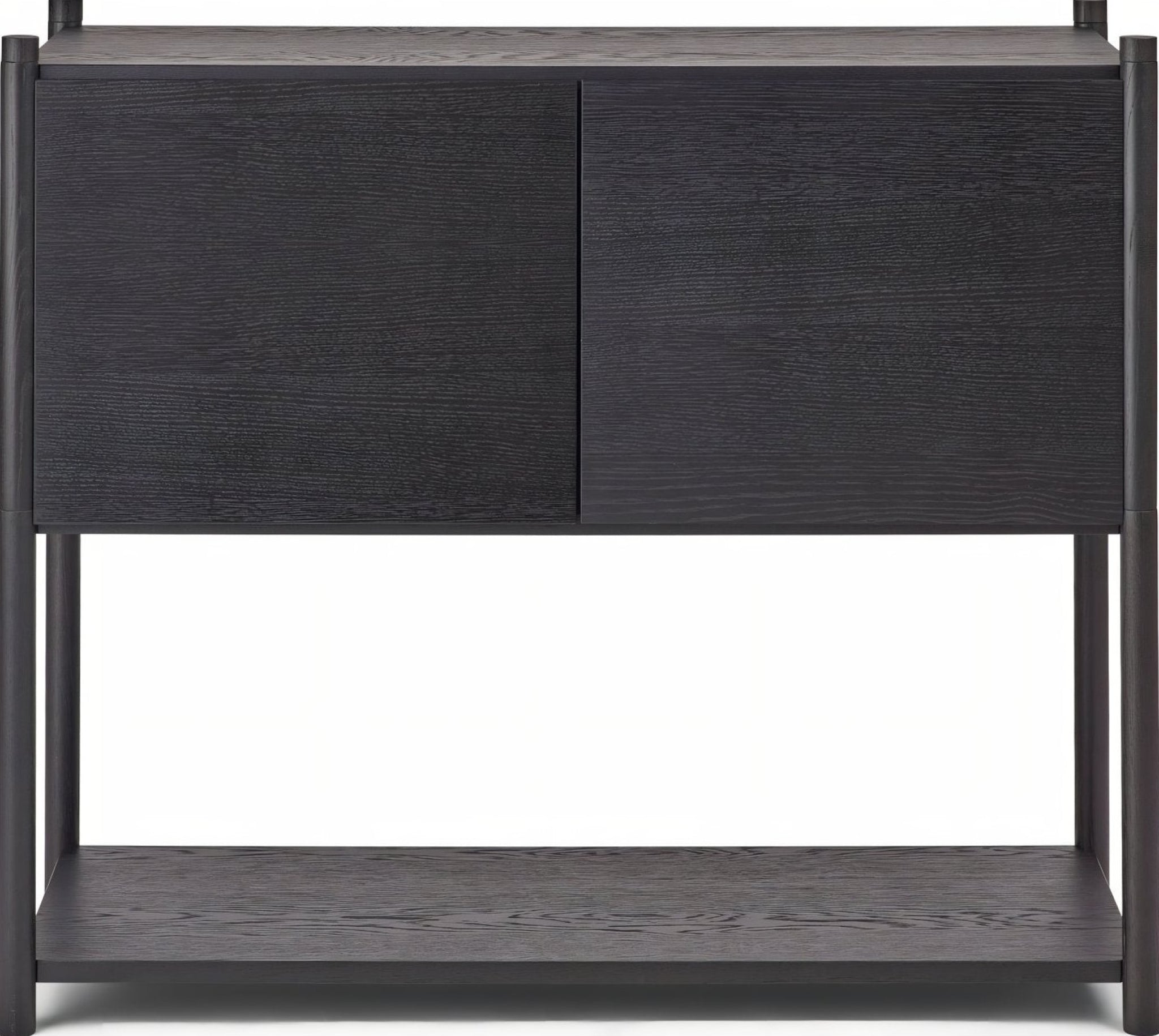 Gejst Sceene Shelf C 93 Cm — Black Oak Modular Minimal Nordic Bookcase