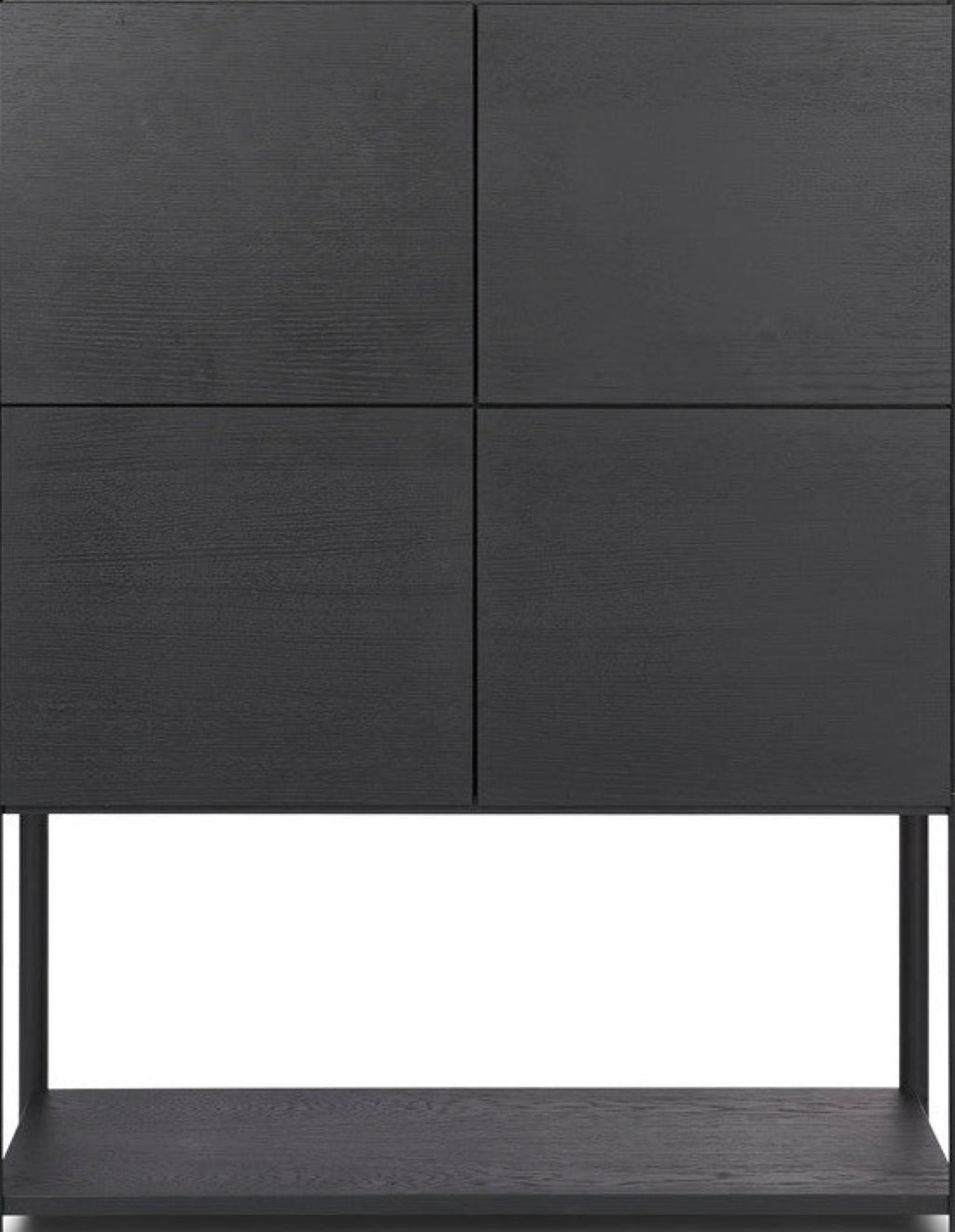 Gejst Sceene Shelf E 93cm Black Oak Bookcase — Modular Wall Shelf