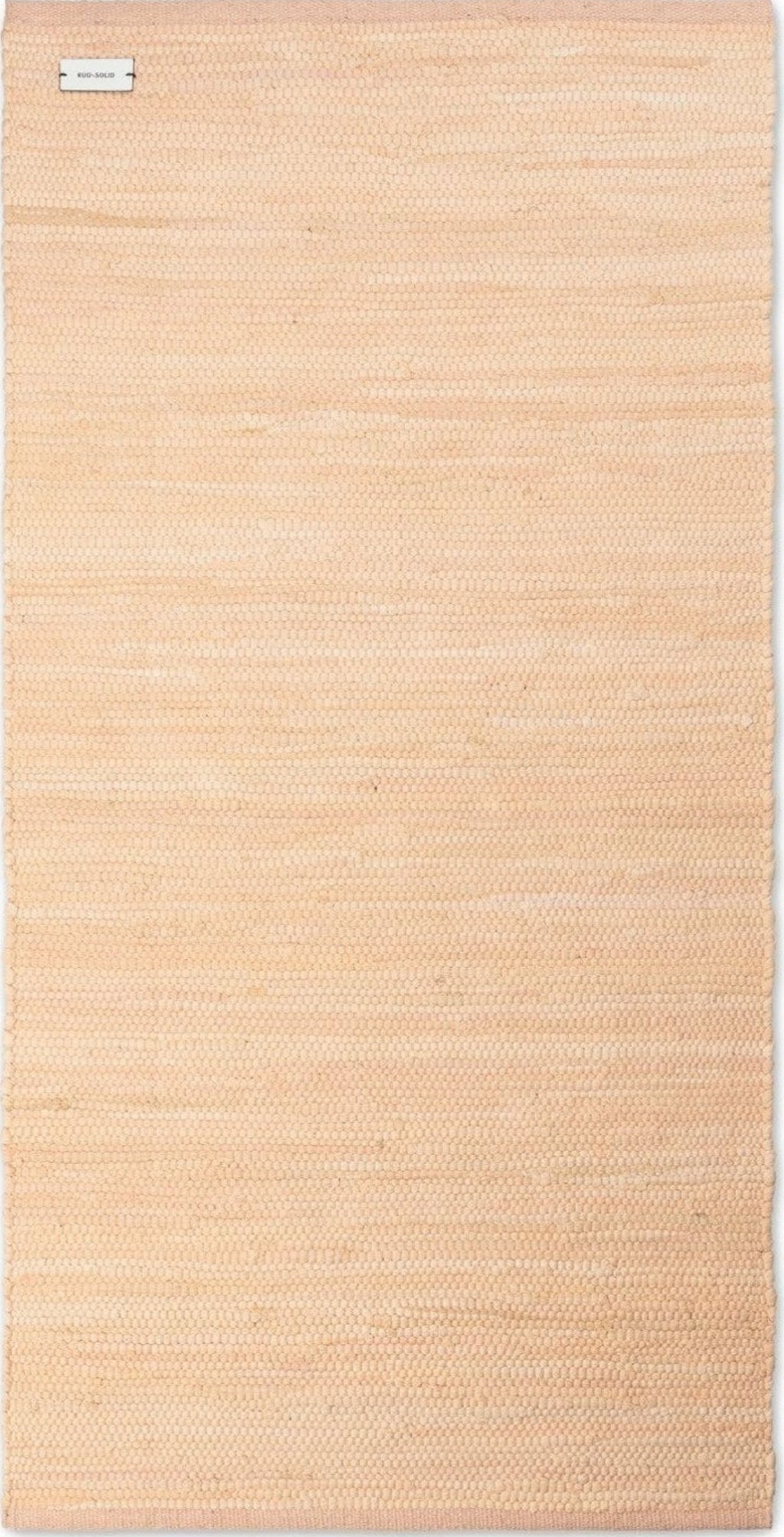 Rug Solid Cotton Carpet Soft Peach, 75 X 200 Cm