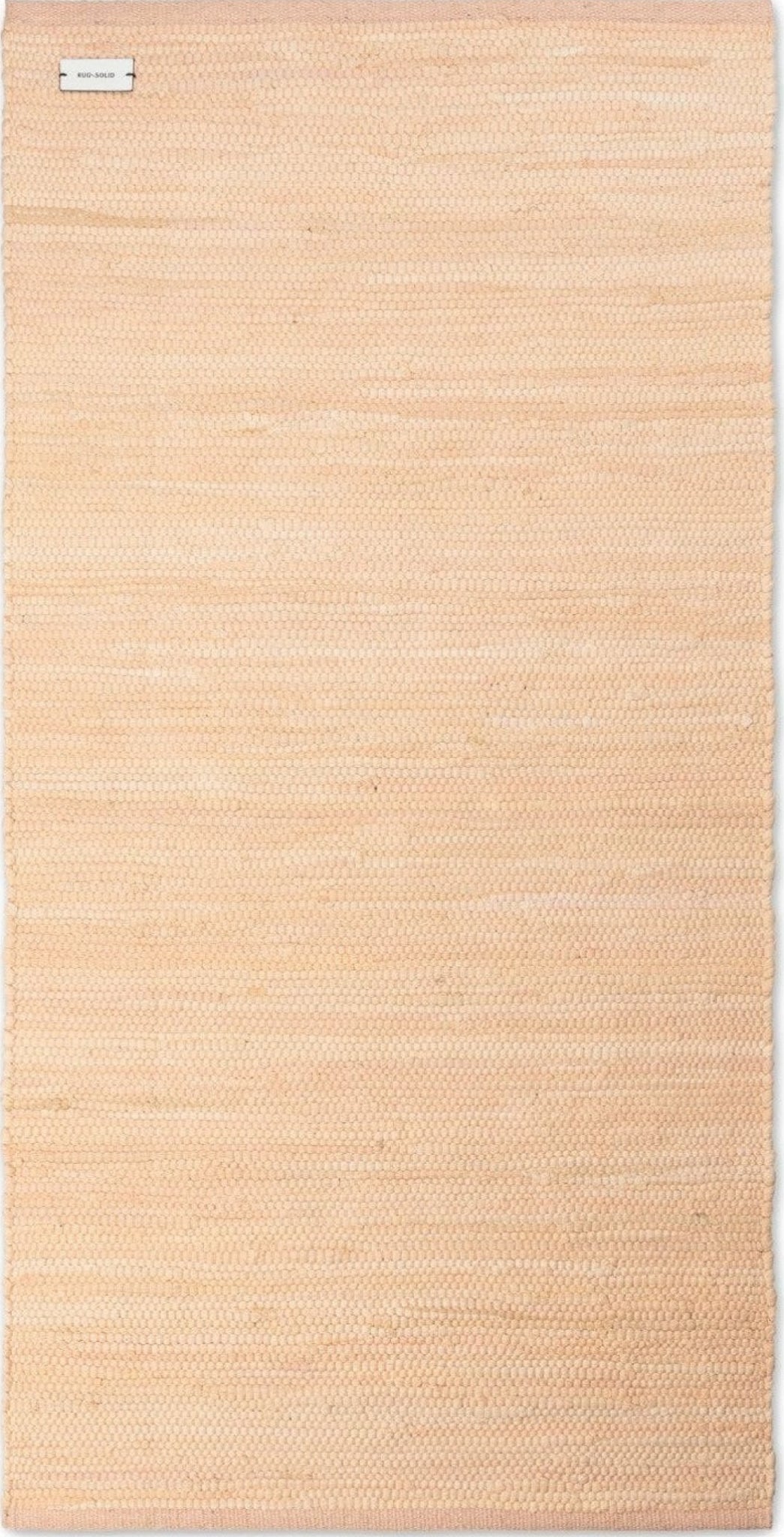 Rug Solid Cotton Carpet Soft Peach, 75 X 200 Cm