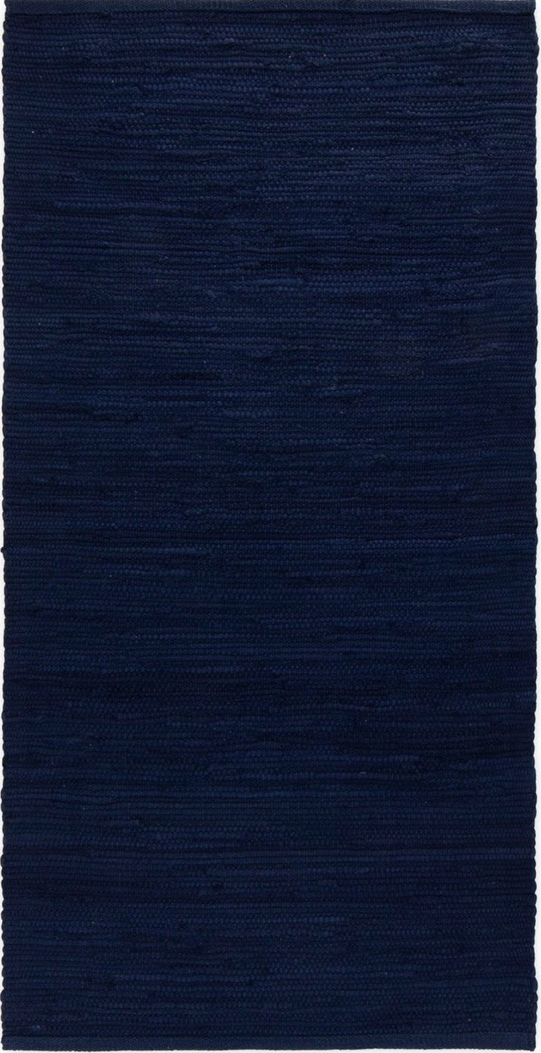 Rug Solid Cotton Rug Deep Ocean Blue, 170 X 240 Cm