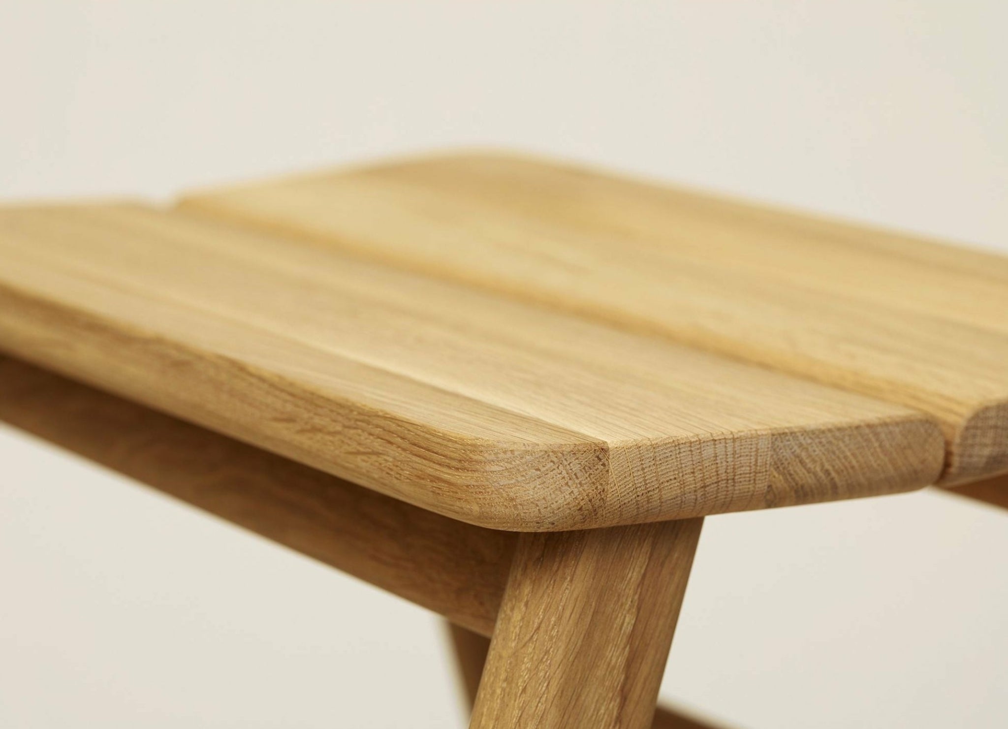 Form & Refine Angle Foldable Stool — Solid Oak, Leather Band & Brass Hook