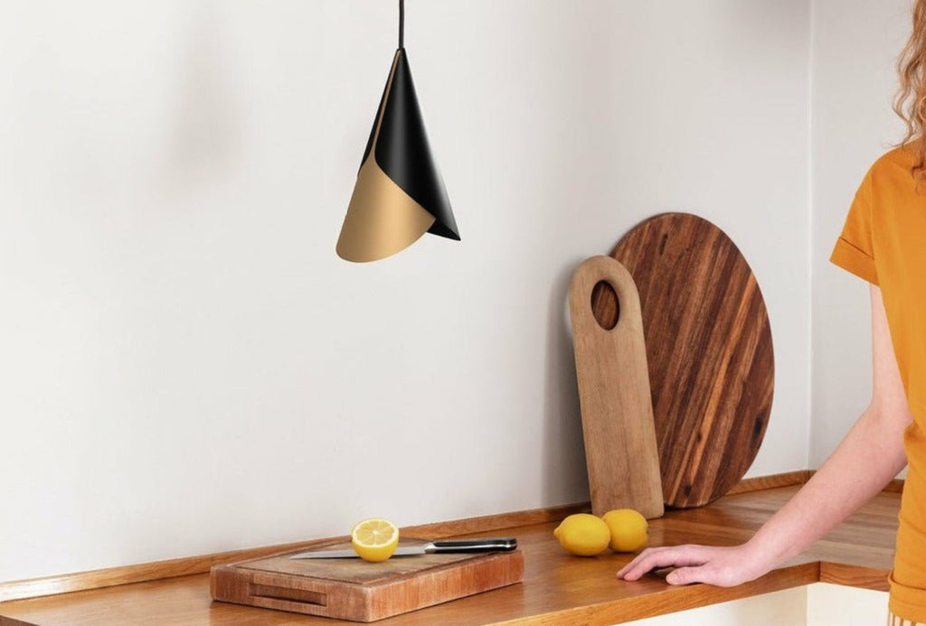 Umage Cornet Lampshade, Black And Brass