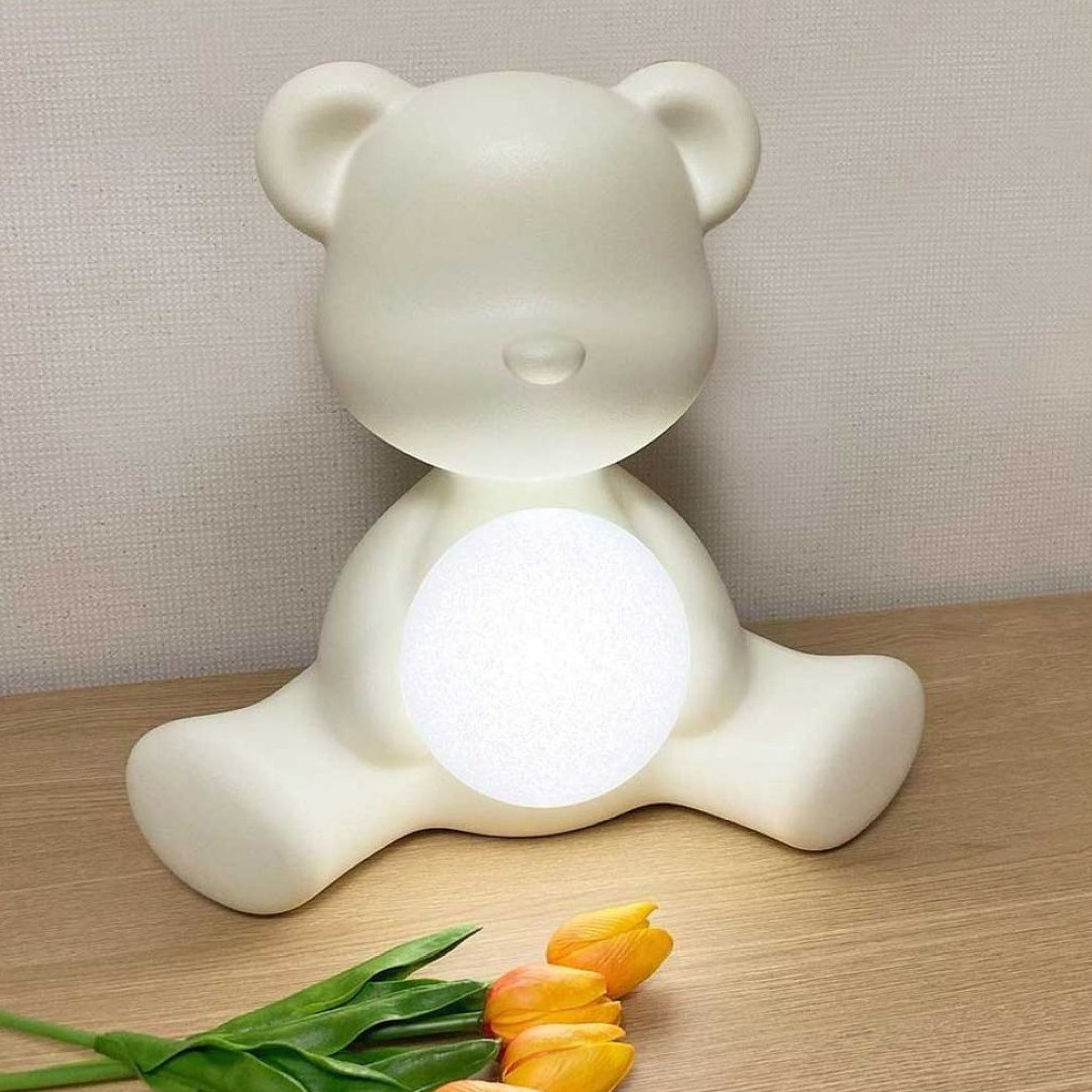 Qeeboo Teddy Girl Led Rechargeable Table Lamp, Yellow