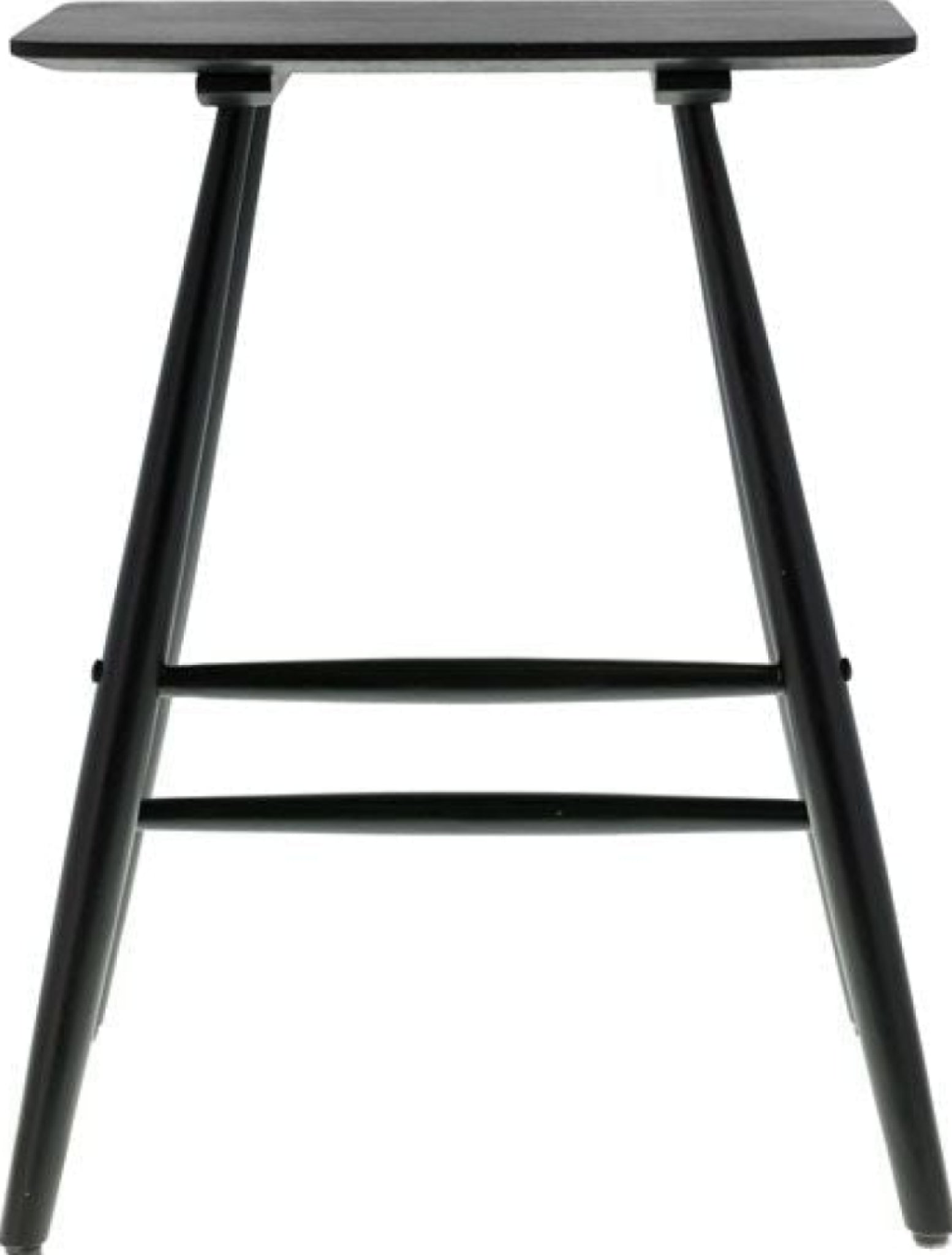 Villa Collection Raffia High Stool, Black