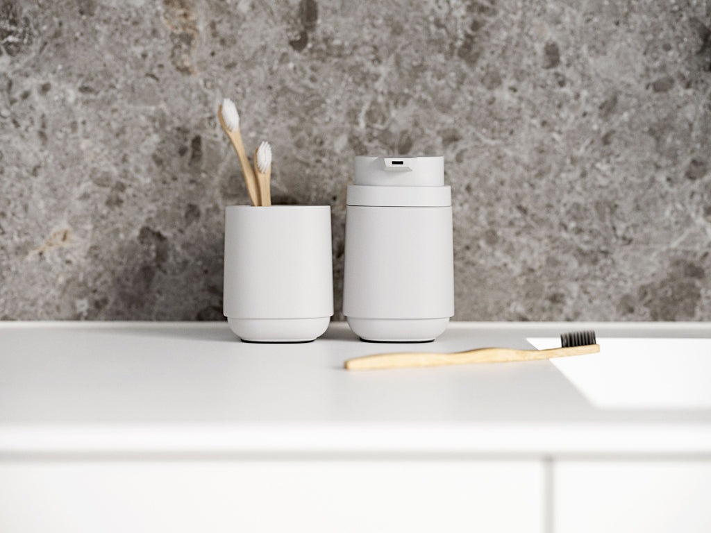 Zone Denmark Time Toothbrush Cup, Soft Grey