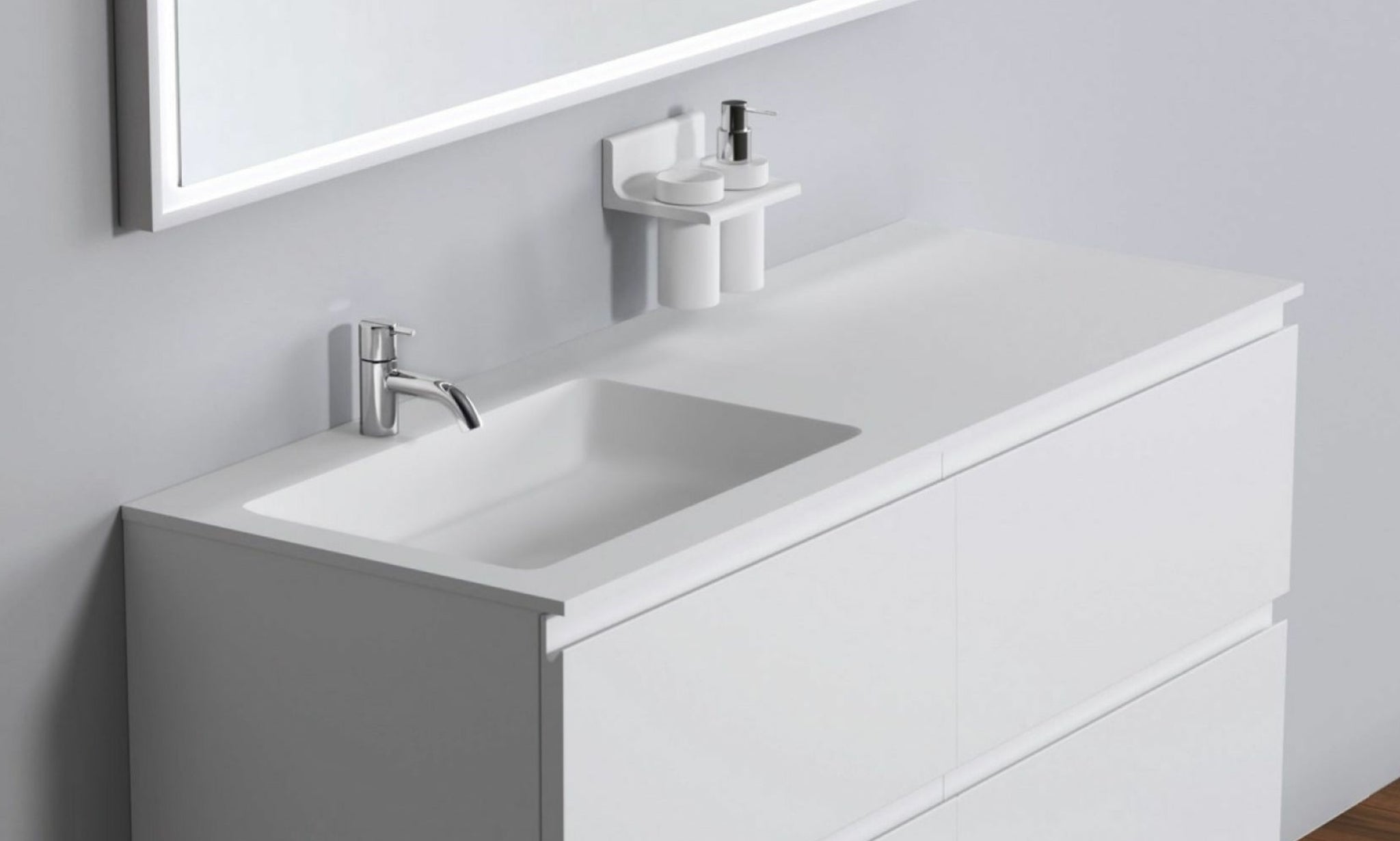 Copenhagen Bath Romsø left Wash Basin, l120 cm