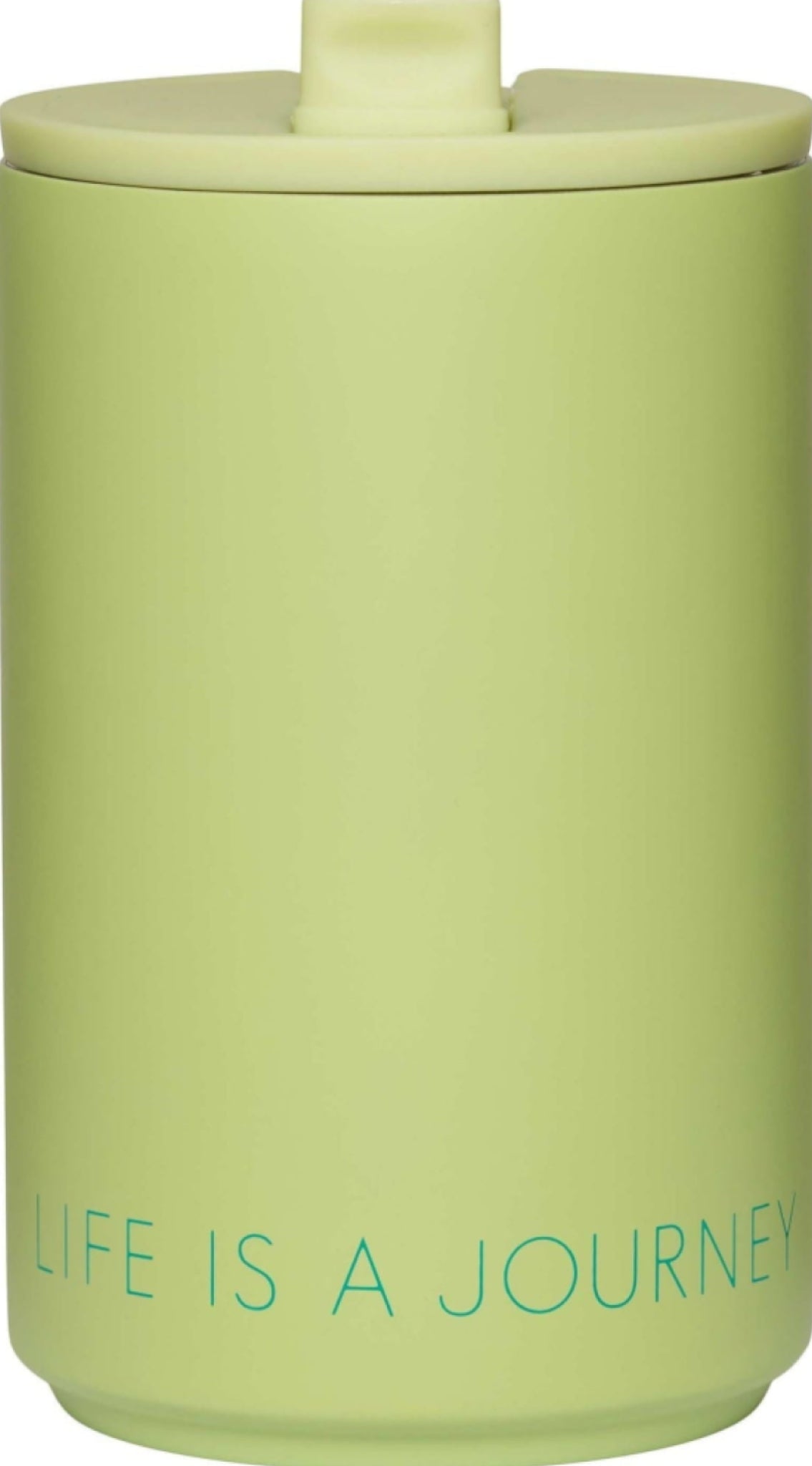 Design Letters Insulated Cup Life is a Journey, Light Green