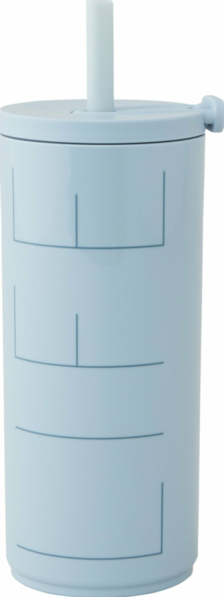 Design Letters Travel Straw Bottle 500 ml, Light Blue