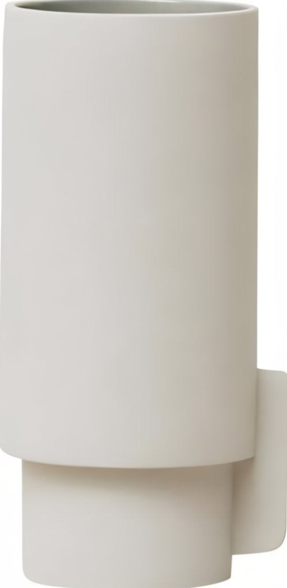 Form & Refine Alcoa Large Stoneware Vase — Light Grey 23 Cm, Matt/gloss