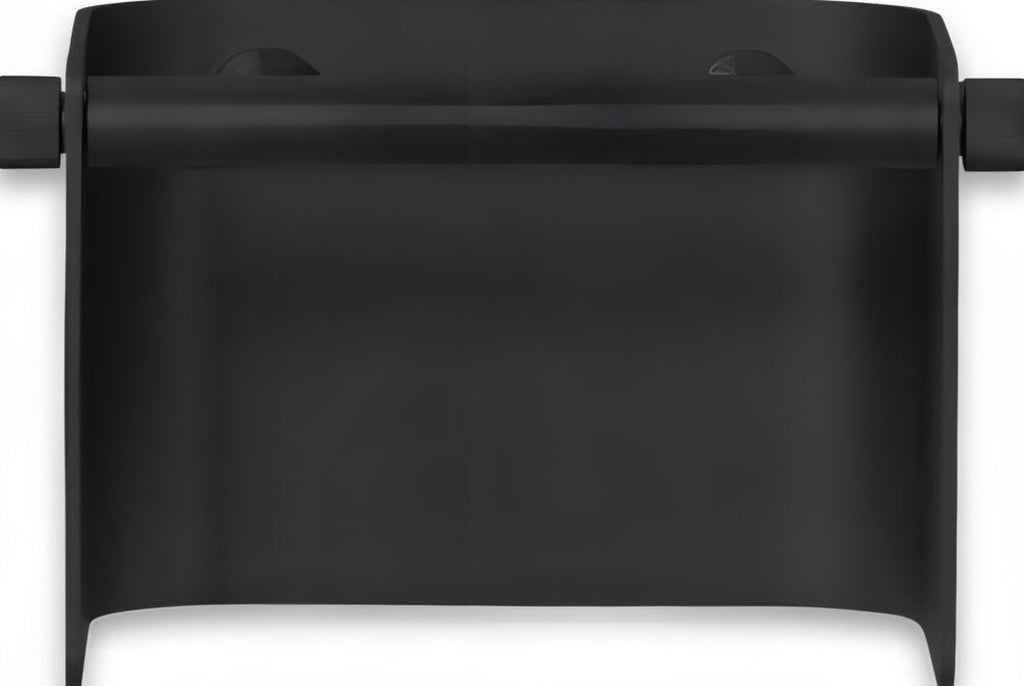 Form & Refine Arc Wall-mounted Toilet Roll Holder — Black Steel, Knurled