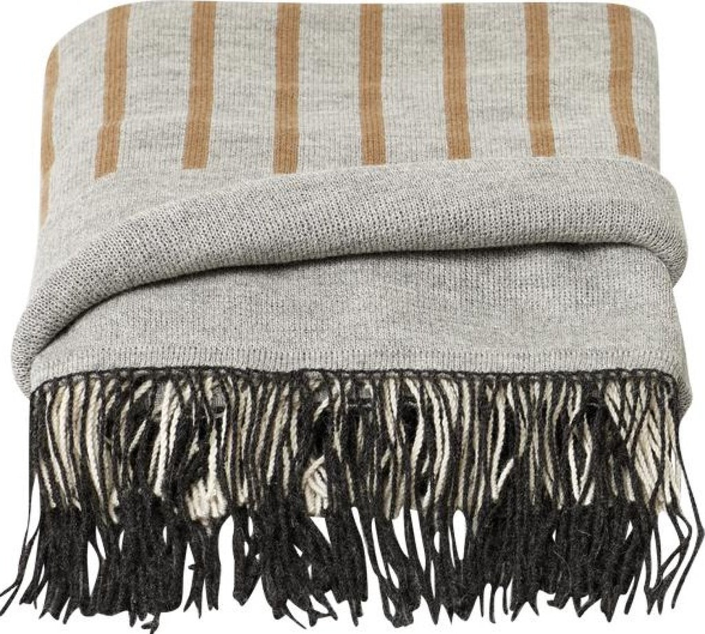 Form & Refine Aymara 130x190 Cm 100% Alpaca Plaid Throw - Dark Grey