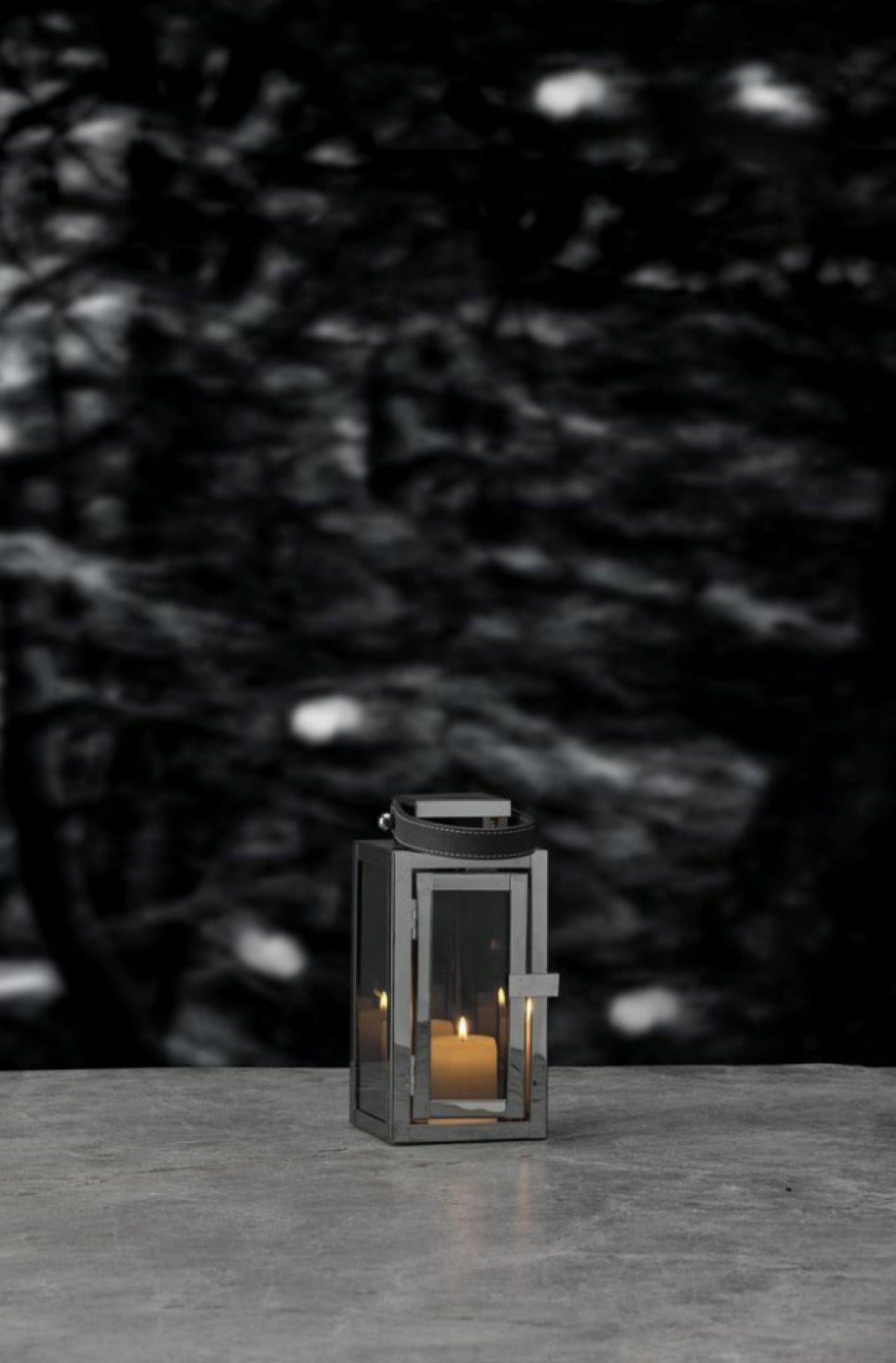 Villa Collection Lantern With Strap 21 Cm, Titanium