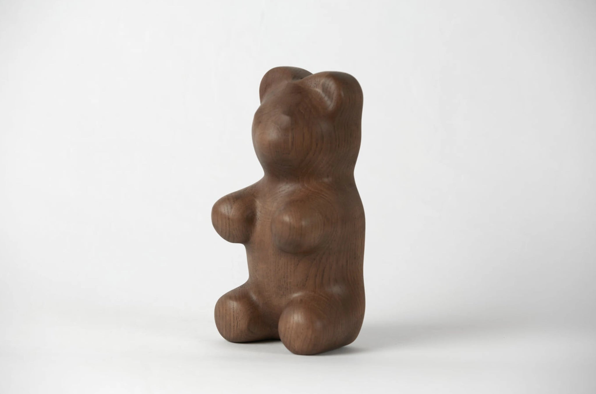 Boyhood Gummy Bear Deco figure oak stained, large
