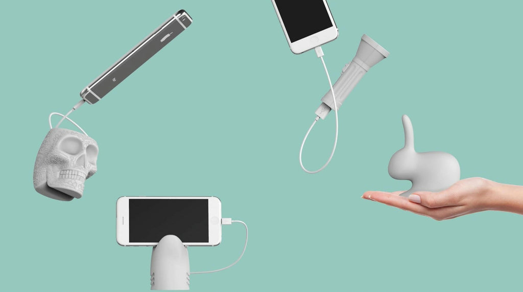 Qeeboo Killer Mini Portable Charger, Blue