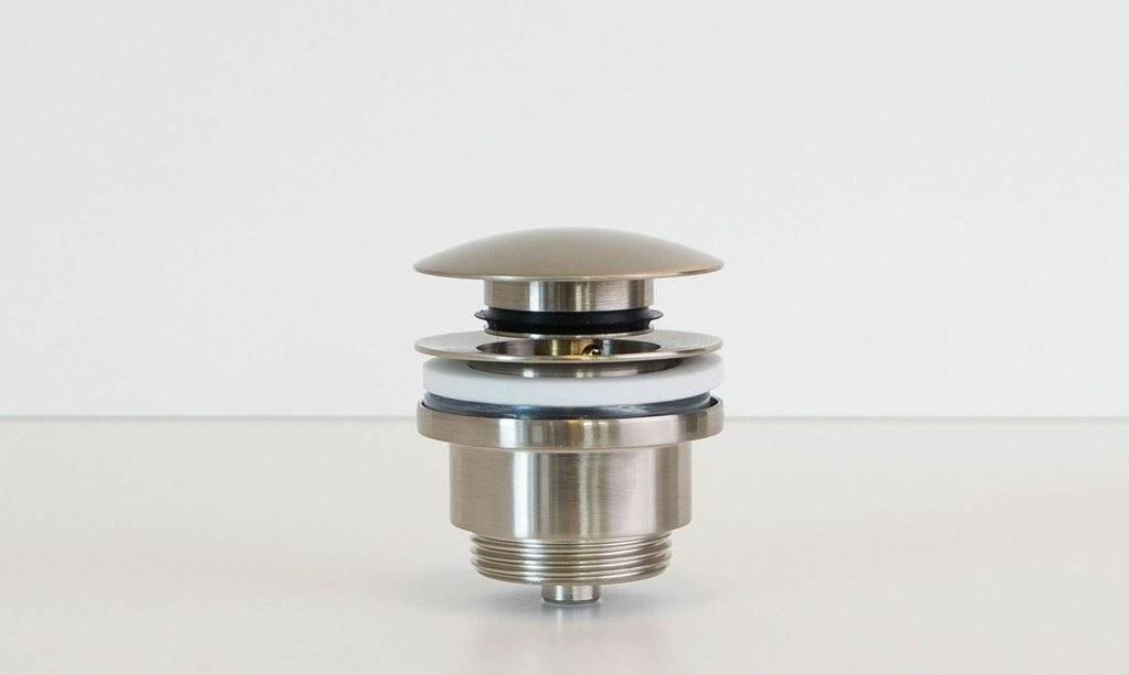 Copenhagen Bath Bottom Valve, Brushed Steel