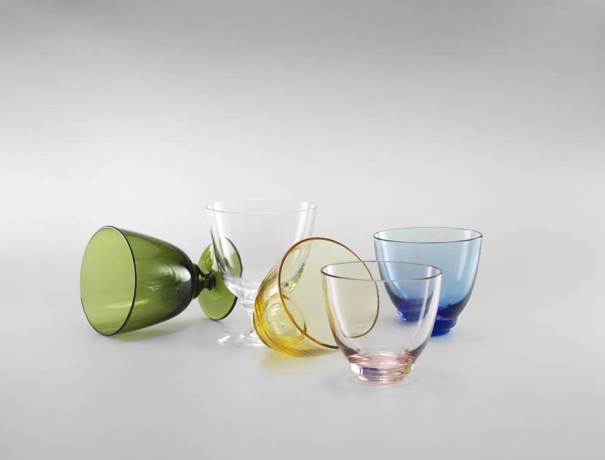 Holmegaard Flow Glass W. Stem, Clear