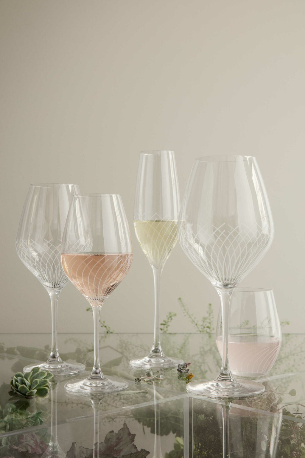 Holmegaard Cabernet Lines Burgundy Glass, 2 Pcs.