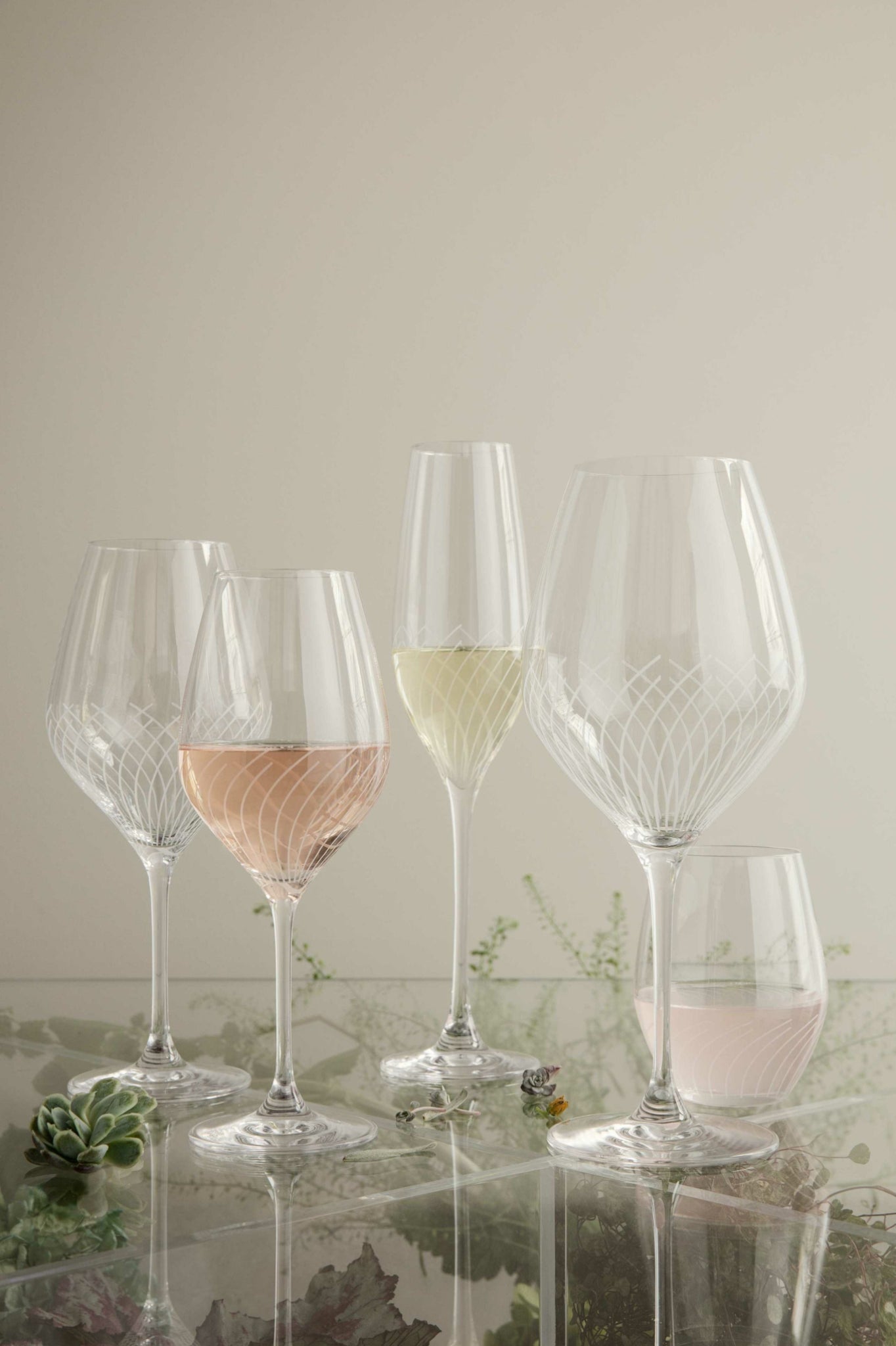 Holmegaard Cabernet Lines Burgundy Glass, 2 Pcs.