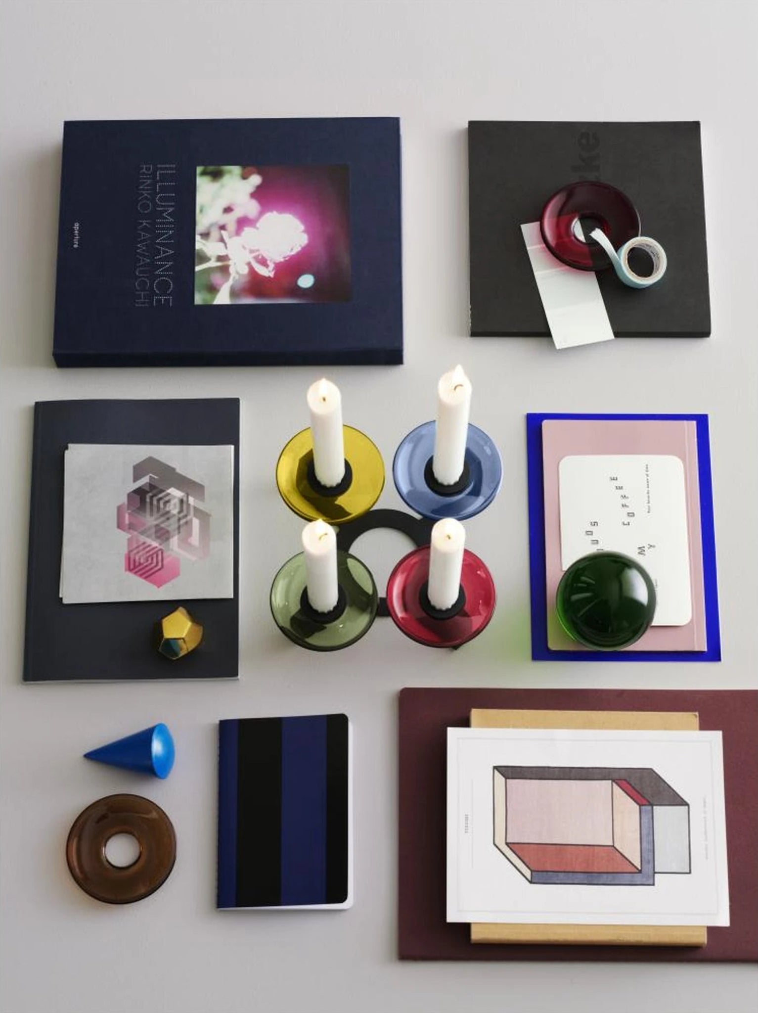 Holmegaard Lumi Glass Cuffs, Flat, Green