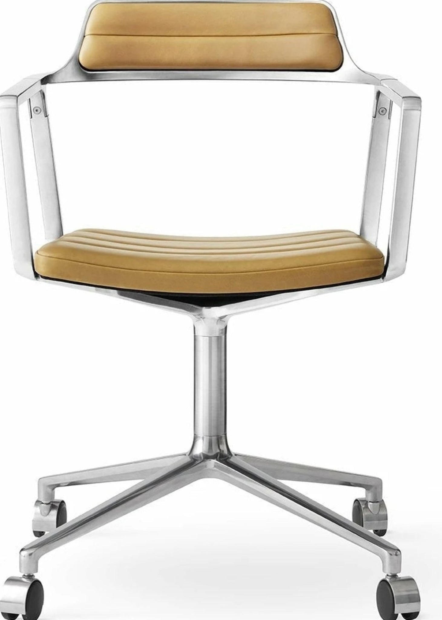 Vipp 452 Swivel Chair With Castors, Brown