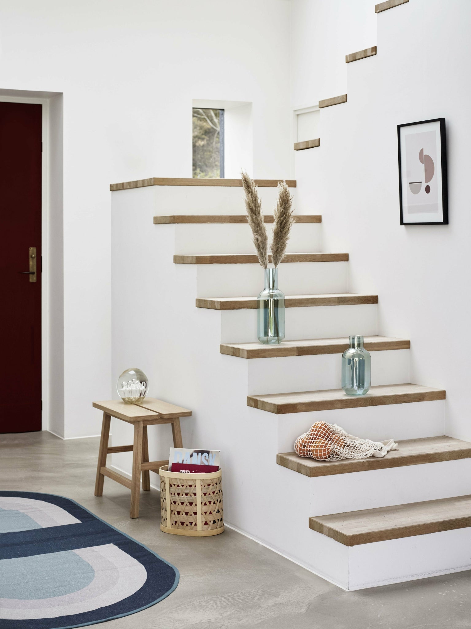 Hübsch Blue Skue Vase