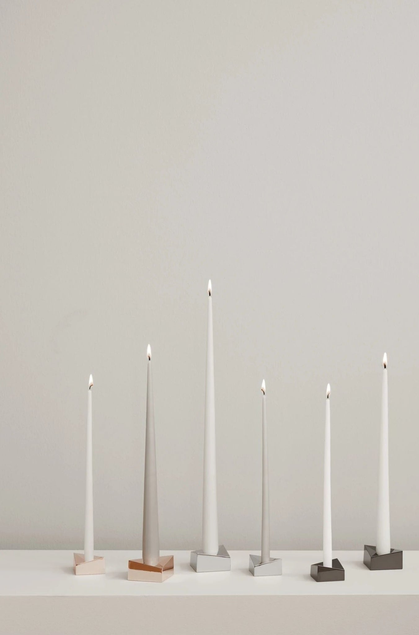 Stoff Nagel Candle Holder Small, Rose Gold